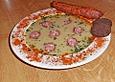 Deftige Kartoffelsuppe mit ger&auml;ucherten Mettw&uuml;rstchen oder Cabanossi