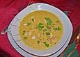 Curry-Rahmsuppe mit Mandelbl&auml;ttchen