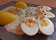 Nicis Eier in s&uuml;&szlig;-saurer Speckso&szlig;e