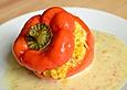 Paprika mit roter Linsenf&uuml;llung