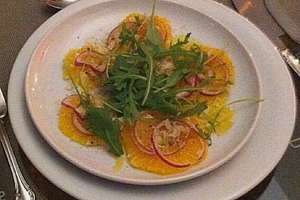 Rucola mit Orangenfilets