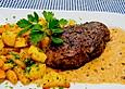 Pfeffersteak mit Weinbrandso&szlig;e