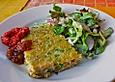 Reis-Erbsen-Frittata