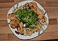 Feldsalat mit Radicchio und Champignons