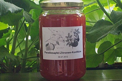 Paradiesapfel-Zitronen-Konfit&uuml;re