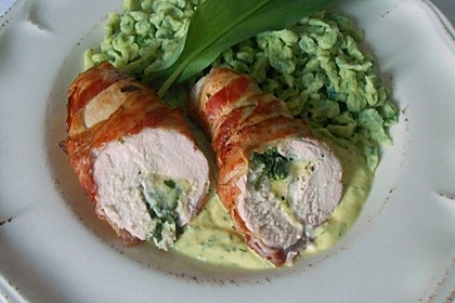 Gefüllte Bärlauch-Hähnchen-Rouladen 2