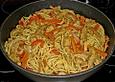Puten-Spaghetti Pfanne