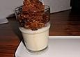 Espresso-Granita auf Panna cotta