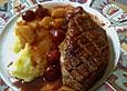Entenbrust auf Muskat-Apfel-Kirsch-Sauce