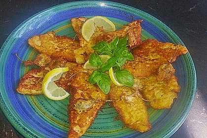 Kalbsschnitzel in Dijonsenf-H&uuml;lle mit Kapern&auml;pfel