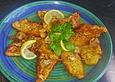 Kalbsschnitzel in Dijonsenf-H&uuml;lle mit Kapern&auml;pfel