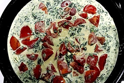 Nudeln mit Spinat, Schafskäse und Tomate 58