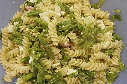 Gr&uuml;ne Bohnen mit Nudeln und Schafsk&auml;se 1