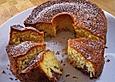 Marmorkuchen mit Maismehl und Cr&egrave;me double