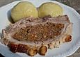 Gef&uuml;llter Schweinebauch (B&uuml;ndla) mit fr&auml;nkischer Dunkelbierso&szlig;e