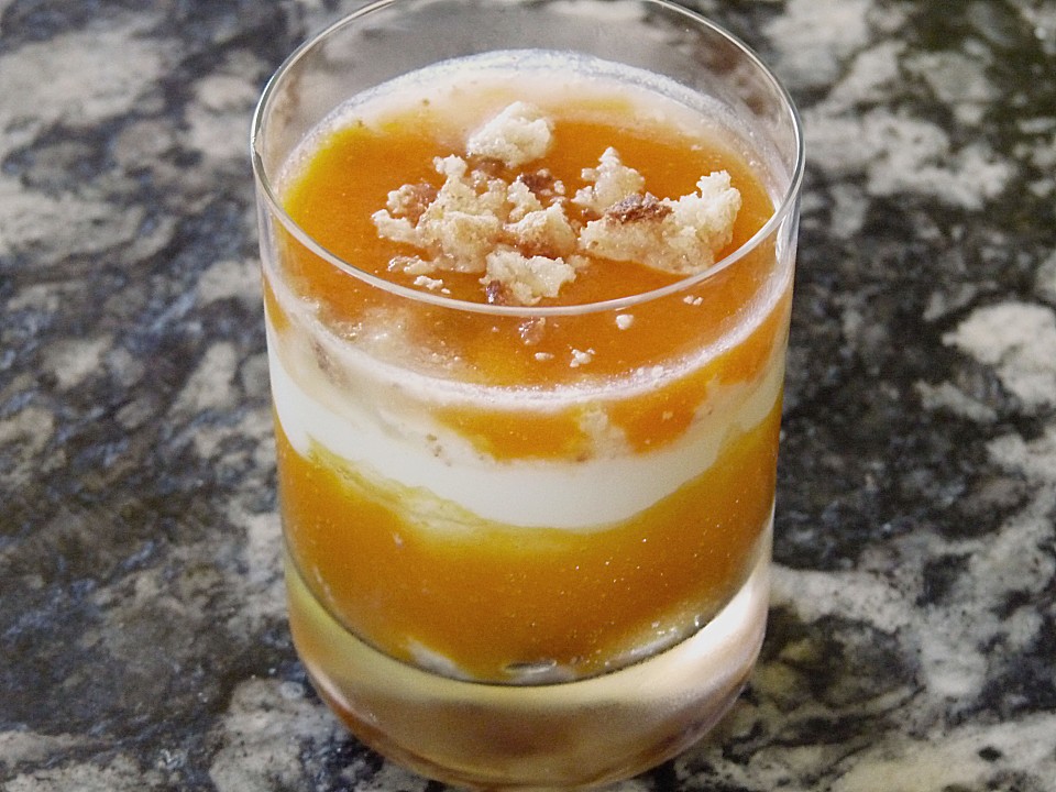 Orangen dessert im glas