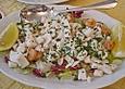 Meeresfr&uuml;chtesalat mit Radicchio und Eisbergsalat