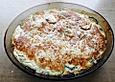 Zucchini-Champignon-Lauch Gratin