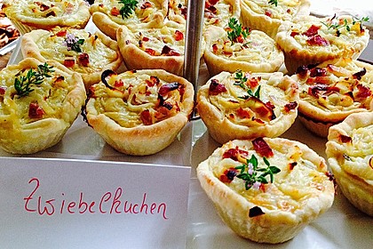 Zwiebelkuchen in der Muffinform