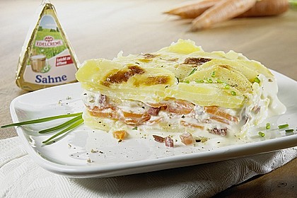 Kartoffel-M&ouml;hren-Gratin
