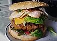 Juicy Lucy Burger mit K&auml;sef&uuml;llung