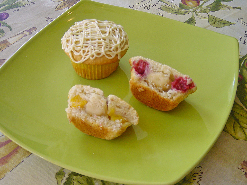 Pfirsich Melba Muffins (Rezept mit Bild) von Betty4862 | Chefkoch.de
