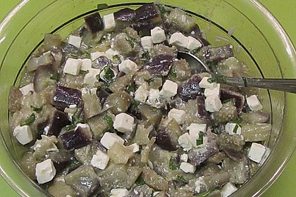 Auberginensalat mit Schafskäse 2