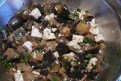 Auberginensalat mit Schafskäse 10