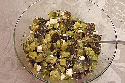 Auberginensalat mit Schafskäse 5