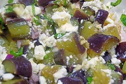 Auberginensalat mit Schafskäse 7