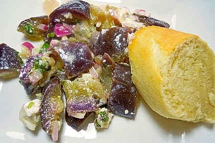 Auberginensalat mit Schafskäse