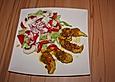Curryh&uuml;hnchen mit Orangensauce und Salat