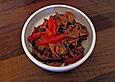Auberginensalat mit Erdbeerdressing