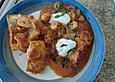 kr&uuml;meltigers Tomatenfisch mit Shrimps