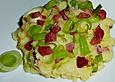 Kartoffelstampf mit Lauch und Speck