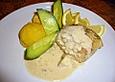 Kabeljau mit Khmeli-Suneli-Sauce