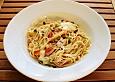 Spaghetti mit Tomaten Mozzarella