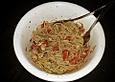 Spaghetti mit Tomate und Mozzarella