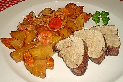 Herbstliches Schweinefilet aus dem Ofen