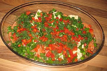 Lachs in Lachs-Sahnesauce