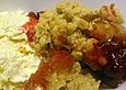 Pflaumen-Amaretto-Crumble mit Mandelstreuseln
