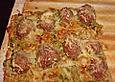 Zucchinipizza mit Mettb&auml;llchen