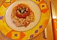 Gef&uuml;llte Tomaten auf Reis