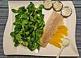 Feldsalat mit Forellenfilet