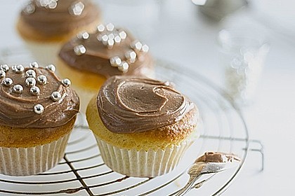 Banana-Cupcakes mit Philadelphia-Schokoladen-Haube
