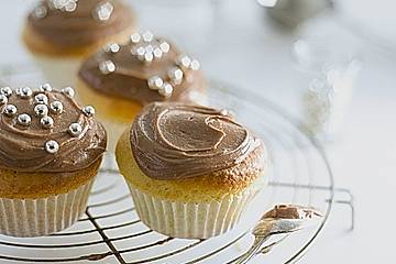 Banana-Cupcakes mit Philadelphia-Schokoladen-Haube
