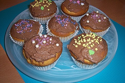 Banana-Cupcakes mit Philadelphia-Schokoladen-Haube 1