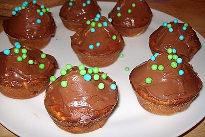 Banana-Cupcakes mit Philadelphia-Schokoladen-Haube 2