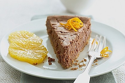 Gebackene Schokoladen-Orangen-Torte mit Philadelphia