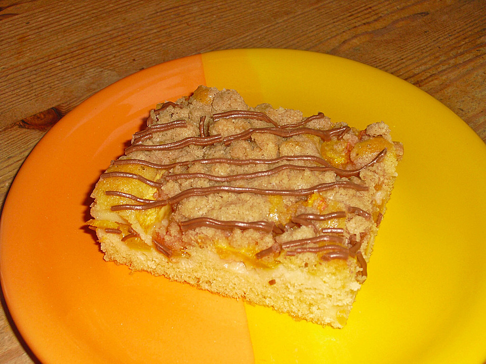 Pfirsich - Streusel Kuchen vom Blech (Rezept mit Bild) | Chefkoch.de